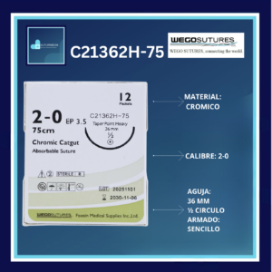 CRÓMICO 2-0  C21362H-75 WEGO C/12